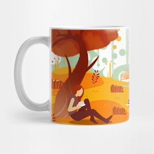 Autumn Reading Girl Under The Tree Mug